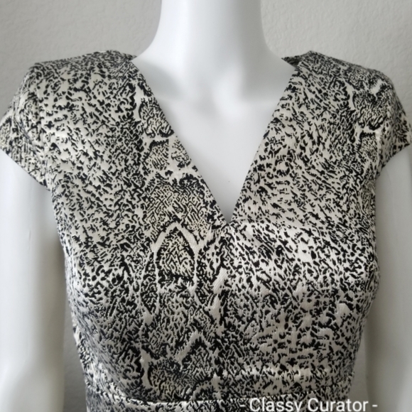 NWT jacquard snake print peplum dress - Picture 4 of 6